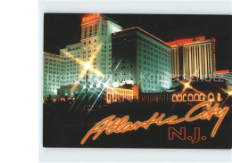 71850835 Atlantic_City_New_Jersey Resorts Hotel Taj Mahal And Snowboat At Night - Andere & Zonder Classificatie