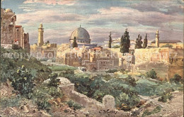 71834797 Jerusalem Yerushalayim Omar Moschee Blick Vom Moghrebiner Tor Kuenstler - Israel