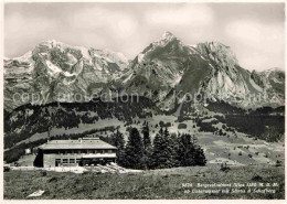 12672276 Unterwasser Toggenburg Bergrestaurant Iltios Mit Saentis Und Schafberg  - Autres & Non Classés