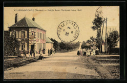 CPA Villers-Bocage, Entrée Route Nationale  - Autres & Non Classés