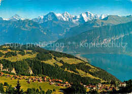 12663136 Beatenberg Thunersee Schreckhorn Finsteraarhorn Eiger Moench Jungfrau B - Sonstige & Ohne Zuordnung