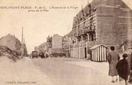 38145-ZE-62-MERLIMONT-PLAGE-L'Avenue De La Plage Prise De La Mer---------------animée-autobus - Andere & Zonder Classificatie