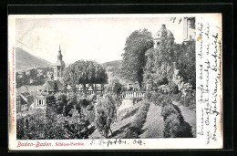 AK Baden-Baden, Teilansicht Mit Schlosspartie  - Baden-Baden