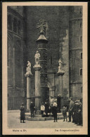 AK Mainz /Rhein, Das Kriegswahrzeichen Mit Eisernem Kreuz, Kriegshilfe, Nagelung  - Weltkrieg 1914-18