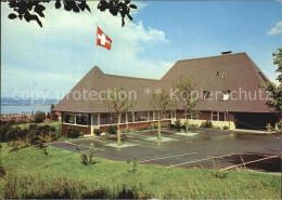 12587156 Fruthwilen Landgasthaus Hotel Restaurant Haldenhof Schweizer Flagge Bod - Autres & Non Classés