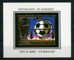 Dahomey Goldmarke Block 37 B Postfrisch Fußball WM 1974 #GE430 - Benin - Dahomey (1960-...)