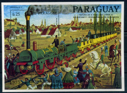 Paraguay Block 436 Postfrisch Eisenbahn Lokomotive #IU746 - Paraguay