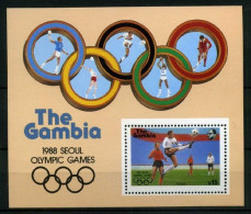 Gambia Block 38 Postfrisch Olympiade 1988 #JG678 - Gambie (1965-...)