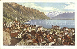 12586436 Montreux VD Panorama Lac Leman Et Les Dents Du Midi Genfersee Alpen Mon - Autres & Non Classés