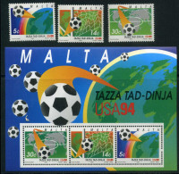 Malta 933-935 + Bl 14 Postfrisch Fußball #GE501 - Malta