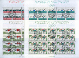 Liechtenstein Kleinbögen 947-950 Gestempelt Olympiade 1988 #JG419 - Altri & Non Classificati