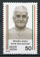 Indien 1059 Postfrisch Bhim Sen Sachar #IS942 - Andere & Zonder Classificatie