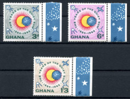 Ghana 185-187 A Postfrisch Bogenrand #JS139 - Ghana (1957-...)