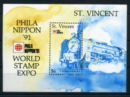 St. Vincent Block 175 Postfrisch Eisenbahn #IU834 - St.Vincent E Grenadine