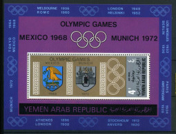 Jemen Arab. Republik Block 85 Postfrisch Olympiade 1968 #JJ402 - Yemen