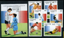 Kambodscha 1575-1581 + Block 218 Postfrisch Fußball #GE558 - Camboya