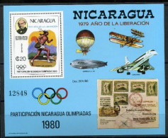 Nicaragua Block 111 Postfrisch Olympiade 1980 #JG693 - Nicaragua