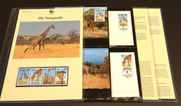 Kenia 1989 WWF Komplettes Kapitel Postfrisch MK FDC Giraffen #GI309 - Kenia (1963-...)