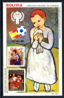 Bolivien Block 132 Postfrisch Fussball, Picasso #GE561 - Bolivië