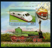 Guinea Block 186 A Postfrisch Eisenbahn Lokomotive #IU731 - Guinée (1958-...)