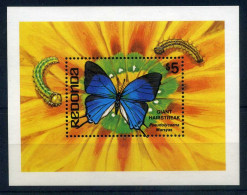 Redonda Block 16 Postfrisch Schmetterlinge #IN311 - Anguilla (1968-...)