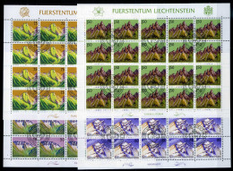Liechtenstein Kleinbogen 974-977 Berge Ersttagssonderstempel #JG426 - Andere & Zonder Classificatie