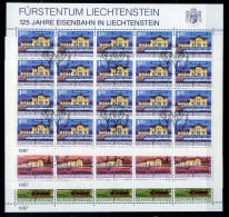 Liechtenstein Kleinbogen 1155-1157 Eisenbahn Ersttagssonderstempel #JG484 - Sonstige & Ohne Zuordnung