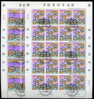 Färöer Kleinbogen 134-135 Gestempelt Cept #JD494 - Isole Faroer