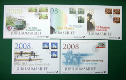 Bund 5 Jubiläumsbriefe 2008 Der Deutschen Post #IF085 - Andere & Zonder Classificatie
