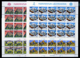 Liechtenstein Kleinbogen 993-996 Berge Ersttagssonderstempel #JG432 - Sonstige & Ohne Zuordnung