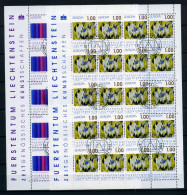 Liechtenstein Kleinbogen 1054-1055 Cept Ersttagssonderstempel #JG453 - Otros & Sin Clasificación