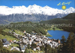 12568276 St Moritz GR Fliegeraufnahme Mit See St. Moritz - Andere & Zonder Classificatie