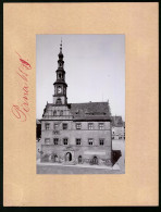 Fotografie Brück & Sohn Meissen, Ansicht Pirna A. Elbe, Blick Auf Das Rathaus Mit Turmuhr  - Orte