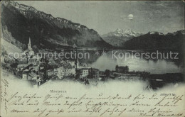 12459216 Montreux VD Panorama Mondscheinkarte Montreux - Autres & Non Classés