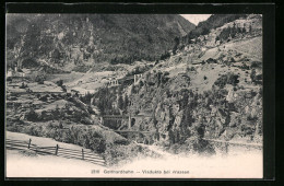 AK Wassen, Gotthardbahn Mit Viadukten  - Wassen