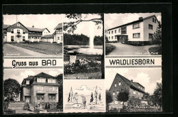 AK Bad Waldliesborn, Kurpark, Badehaus, Haus Am Park  - Otros & Sin Clasificación