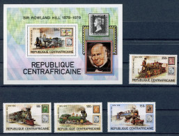 Zentralafrika 648-651 + Block 70 Postfrisch Eisenbahn #IU805 - Zentralafrik. Republik