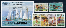 Gambia 576-581 +Bl 17 Postfrisch Olympia #JJ425 - Gambia (1965-...)