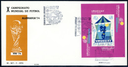 Uruguay Block 20 Lufthansa, Fußball Ersttagesbrief/FDC #GI585 - Uruguay