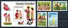 Grenada/Grenadinen 667-670 + Block 94 Postfrisch Pfadfinder #IU897 - Anguilla (1968-...)