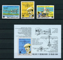 Senegal 1061-1063 + Block 49 Postfrisch Flugzeuge #GI563 - Senegal (1960-...)