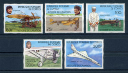 Kongo 593-597 Postfrisch Flugzeuge #GI054 - Altri & Non Classificati