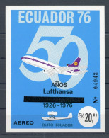Ecuador Block 69 Postfrisch Flugzeuge #GI077 - Equateur