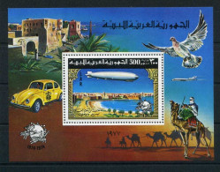 Libyen Block 25 A Postfrisch Zeppelin #GO526 - Libia