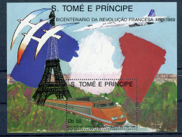 Sao Tomé Und Principe Block 190 Mit Falz Eisenbahn #IU856 - Sao Tomé Y Príncipe