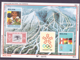 Bolivien Block 173 Postfrisch Olympia 1988 Calgary #HL122 - Bolivia