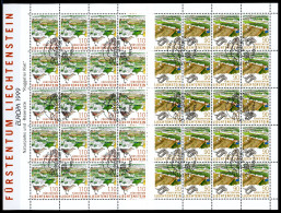 Liechtenstein Kleinbögen 1190-1191 Naturparks Ersttagssonderstempel #JG492 - Altri & Non Classificati