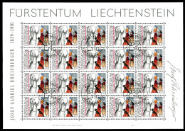 Liechtenstein Kleinbogen 1274 Rheinberger Ersttagssonderstempel #JG506 - Otros & Sin Clasificación