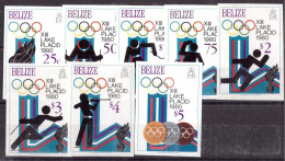 Belize 501-508 B Postfrisch Olympiade 1980 Lake Placid #HL173 - Belize (1973-...)