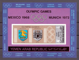 Jemen Arab. Republik Block 84 B Postfrisch Olympiade 1968 #HL118 - Yémen